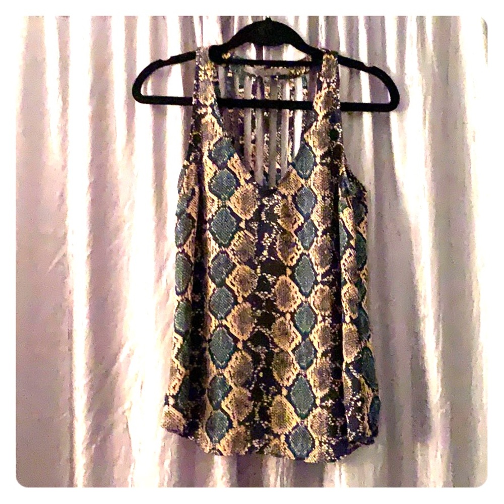 Guess snakeprint sleeveless blouse